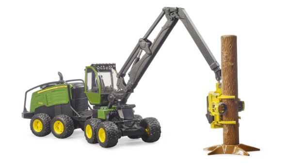Bild von Bruder 2135 John Deere 1270G Harvester mit 1 Baumstamm - 02135