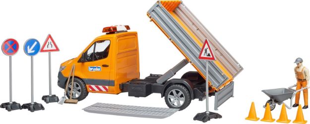 Bild von Bruder 02677 MB Sprinter Kommunal mit Fahrer, Light + Sound Modul und Zubehör