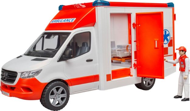 Bild von Bruder 02676 MB Sprinter Ambulanz mit Fahrer und Light + Sound Modul