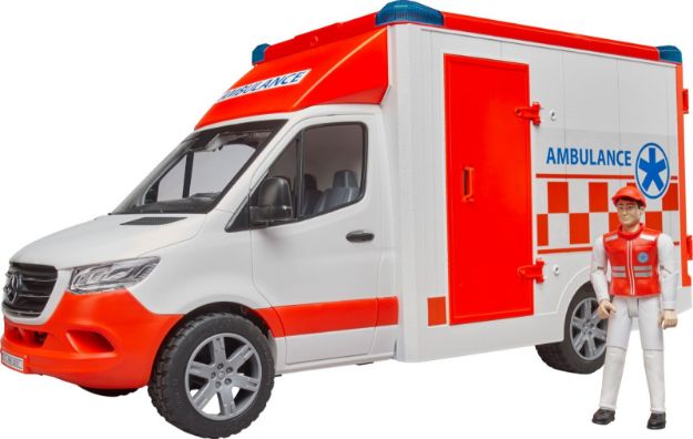 Bild von Bruder 02676 MB Sprinter Ambulanz mit Fahrer und Light + Sound Modul