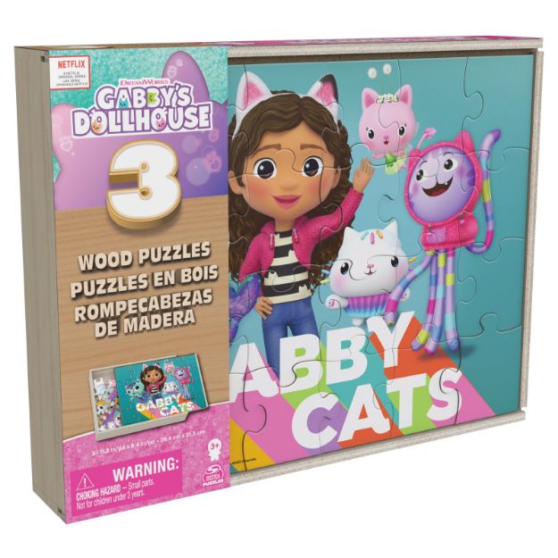 Bild von CGI Gabbys Dollhouse Holzpuzzle 3er Set - 45754