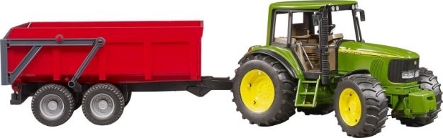 Bild von Bruder 02057 John Deere 6920 mit Wannenkippanhänger (rot)