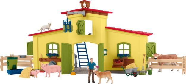 Bild von schleich® Farm World 42605 Großer Stall mit Tieren und Zubehör