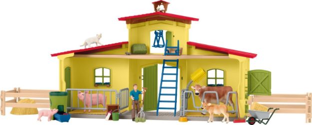 Bild von schleich® Farm World 42605 Großer Stall mit Tieren und Zubehör