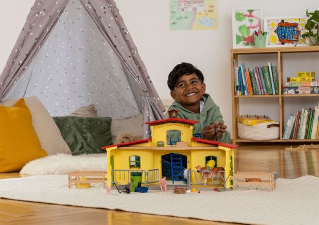 Bild von schleich® Farm World 42605 Großer Stall mit Tieren und Zubehör