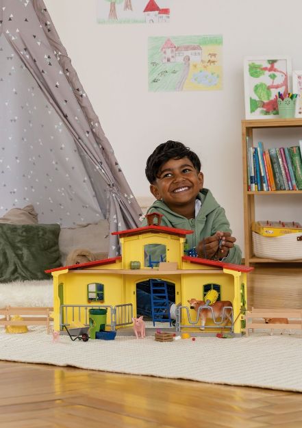 Bild von schleich® Farm World 42605 Großer Stall mit Tieren und Zubehör