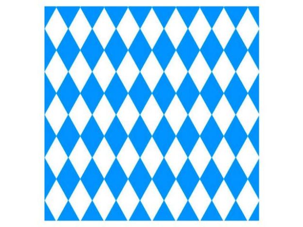 Bild von 20 Servietten 33x33 Raute weiss/blau - 3215-2600