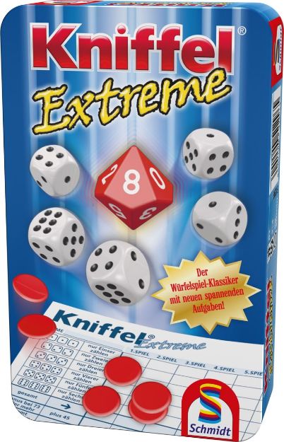 Bild von Schmidt Spiele Kniffel® Extreme Mitbringspiel in der Metalldose - 51296
