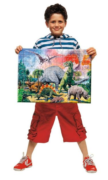 Bild von Ravensburger 10957 Puzzle Unter Dinosauriern 100 Teile