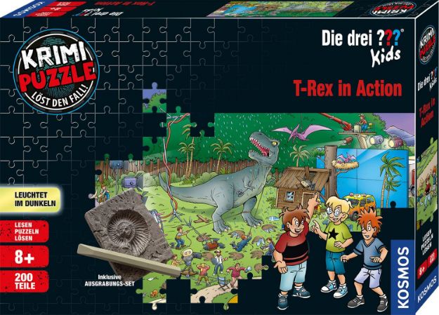 Bild von Kosmos Krimipuzzle Die drei ??? Kids 200 Teile / T-Rex in Action - 680657
