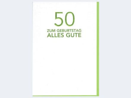 Zeige Details für Zahlengeburtstag 50.schlicht grün - Eine Verkaufseinheit = 5 Stück - 52-6550 Bild von Zahlengeburtstag 50.schlicht grün - Eine Verkaufseinheit = 5 Stück - 52-6550