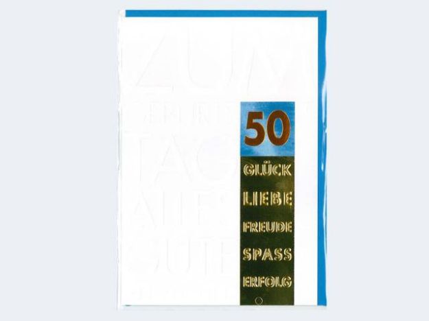 Bild von Geburtstag 50 schlicht - Eine Verkaufseinheit = 5 Stück - 52-200/50