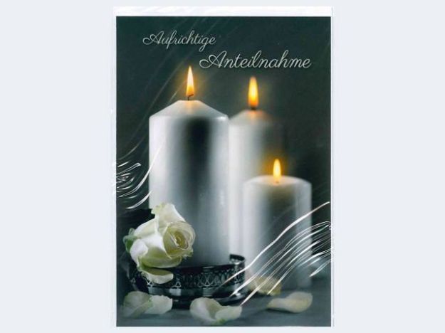 Bild von Trauer Kerzen Rose - Eine Verkaufseinheit = 5 Stück - 81-1016