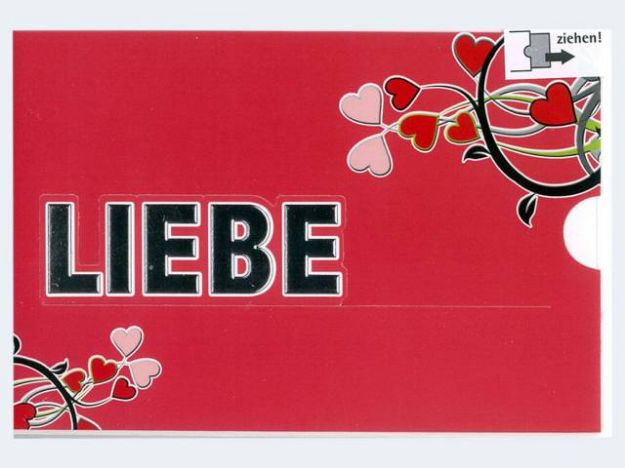 Bild von Allgemein Liebe Wünsche Ziehkarte Herzen - Eine Verkaufseinheit = 5 Stück - 41-1206