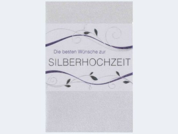 Bild von Silberhochzeit schlicht - Eine Verkaufseinheit = 5 Stück - 71-1030