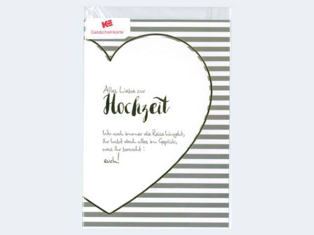 Bild von Hochzeit Geldkarte Streifen Herz - Eine Verkaufseinheit = 5 Stück - 91-1047