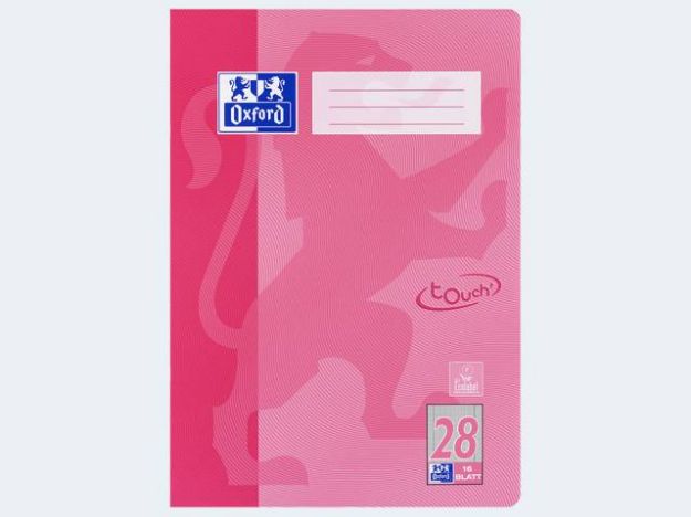 Bild von Heft A4/16 Lin28 kariert mR li/re rosa Oxford - Eine Verkaufseinheit = 15 Stück - 400104447