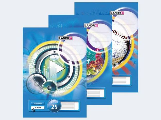 Bild von Heft A4/16 Lin25 liniert mR Landre - Eine Verkaufseinheit = 10 Stück - 100050039