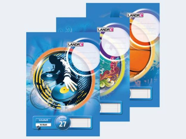 Bild von Heft A4/16 Lin27 liniert mR li/re Landre - Eine Verkaufseinheit = 10 Stück - 100050041