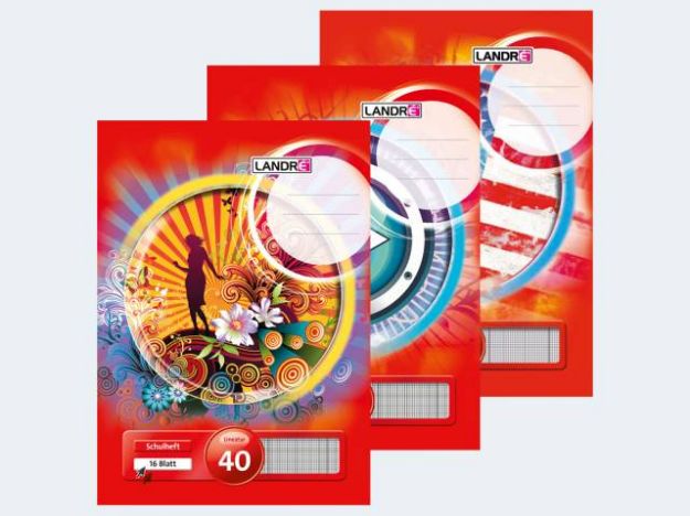 Bild von Heft A4/16 Lin40 5mm kariert mit Rahmen Landre - Eine Verkaufseinheit = 10 Stück - 100050048