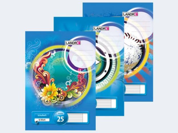Bild von Heft A4/32 Lin25 liniert mR Landre - Eine Verkaufseinheit = 10 Stück - 100050056