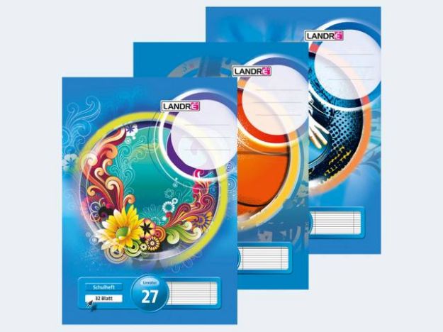 Bild von Heft A4/32 Lin27 liniert mR li/re Landre - Eine Verkaufseinheit = 10 Stück - 100050058