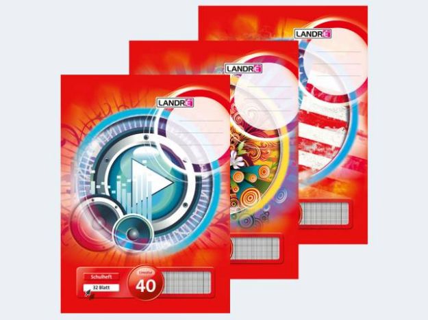 Bild von Heft A4/32 Lin40 5mm kariert mit Rahmen Landre - Eine Verkaufseinheit = 10 Stück - 100050060