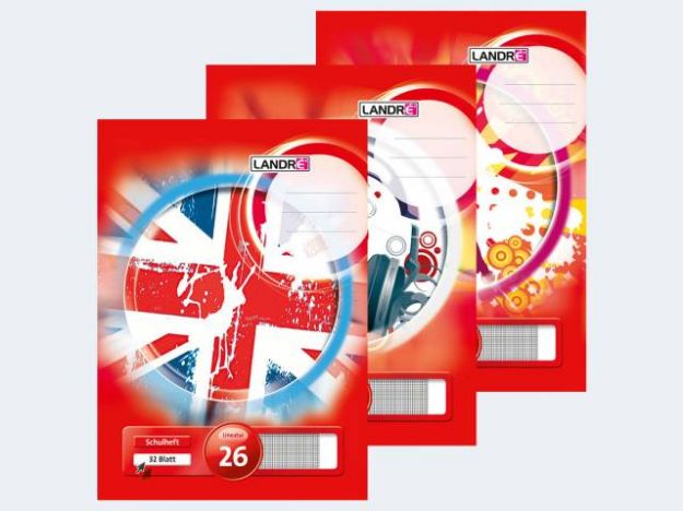 Bild von Heft A4/32 Lin26 5mm kariert mR Landre - Eine Verkaufseinheit = 10 Stück - 100050057