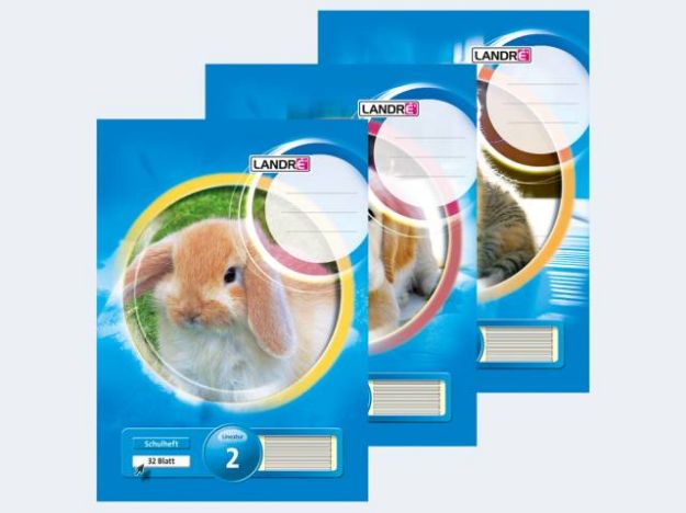 Bild von Heft A4/32 Lin2 liniert Landre - Eine Verkaufseinheit = 10 Stück - 100050050