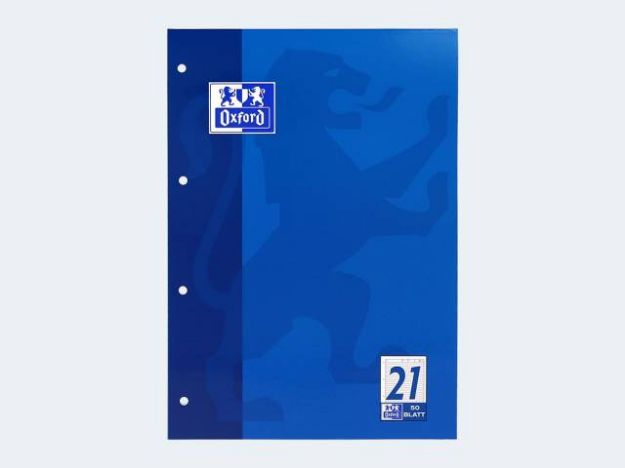 Bild von Arbeitsblock A4/50 Lin21 Oxford 90g - Eine Verkaufseinheit = 5 Stück - 100050343
