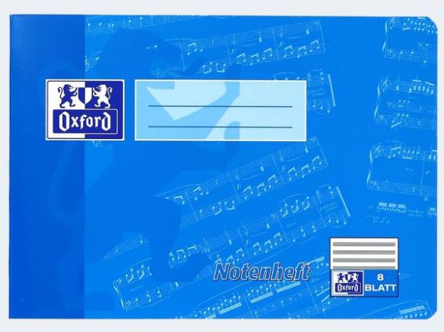 Bild von Notenheft A5/8 Lin14 90g ohne Hilfslinien Oxford - Eine Verkaufseinheit = 15 Stück - 100050394