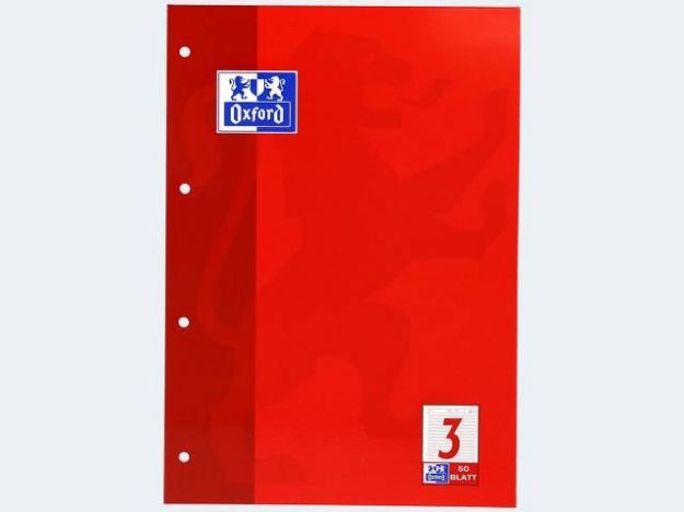 Bild von Arbeitsblock A4/50 Lin3 Oxford 90g - Eine Verkaufseinheit = 5 Stück - 100050342
