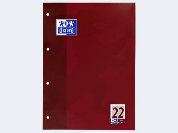 Bild von Arbeitsblock A4/50 Lin22 kariert 5mm Oxford 90g - Eine Verkaufseinheit = 5 Stück - 100050344