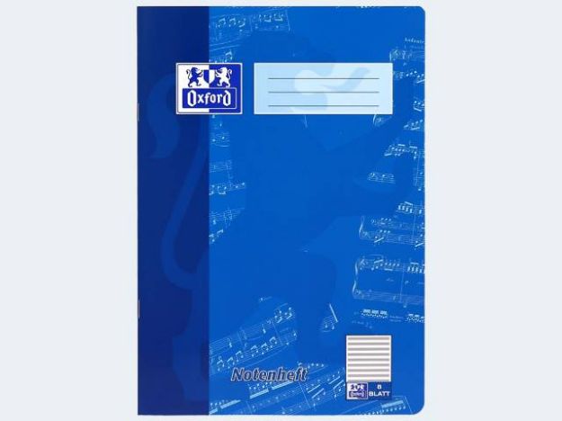 Bild von Notenheft A4/8 Lin14 90g ohne Hilfslinien Oxford - Eine Verkaufseinheit = 15 Stück - 100050363