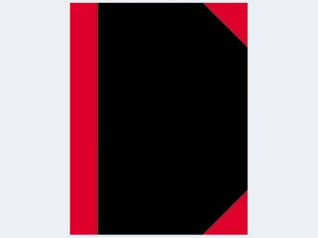 Bild von Kladde A4/96Bl kariert schwarz/rot holzfrei weiss - 100302815