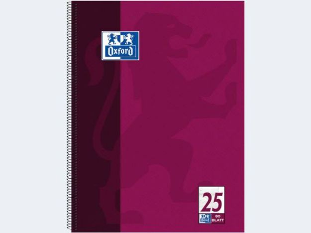Bild von Collegeblock A4/80 Lin25 90g lin mR re Oxford - Eine Verkaufseinheit = 10 Stück - 100 050 355