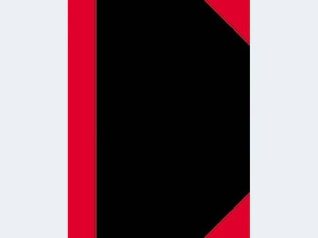 Bild von Kladde A7/96Bl kariert schwarz/rot holzfrei weiss - 400710022