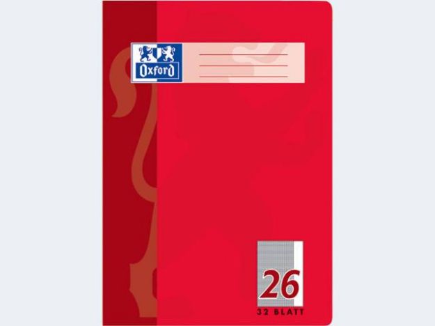 Bild von Heft A4/32 Lin26 kariert mR Oxford - Eine Verkaufseinheit = 10 Stück - 100 050 330