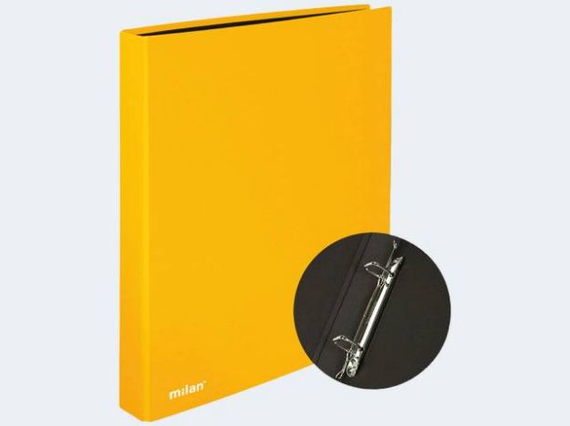 Bild von Milan Ringbuch A5 gelb 2-Rg m Niederhalter - 600004