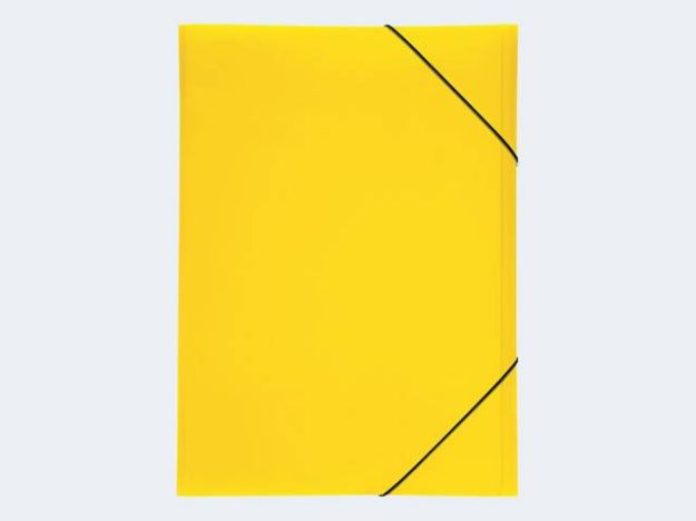 Bild von Gummizugmappe A3 gelb PP 3 Einschlagklappen - 21638-04