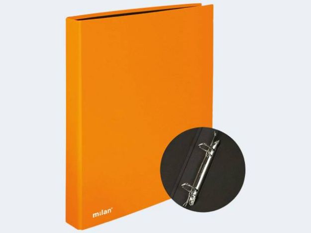 Bild von Milan Ringbuch A5 mandarine 2-Rg m Niederhalter - 600009