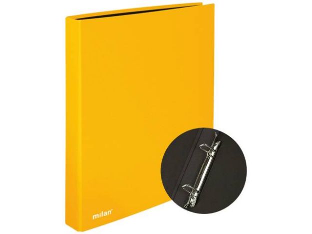 Bild von Milan Ringbuch A4 gelb 2-Rg m Niederhalter - 602004