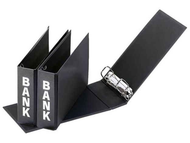 Bild von 1 Stück Bankordner 25x14cm schwarz Buchbinder Verarbeitung - 40801-01