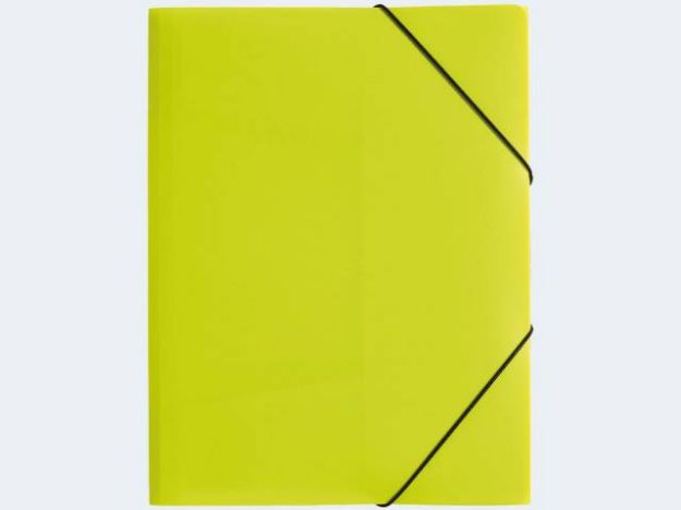 Bild von Gummizugmappe A4 lindgrün PP 3 Einschlagklappen - 21613-17