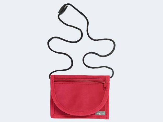 Bild von Brustbeutel Basic rot 13x10cm Nylon - 99507-03