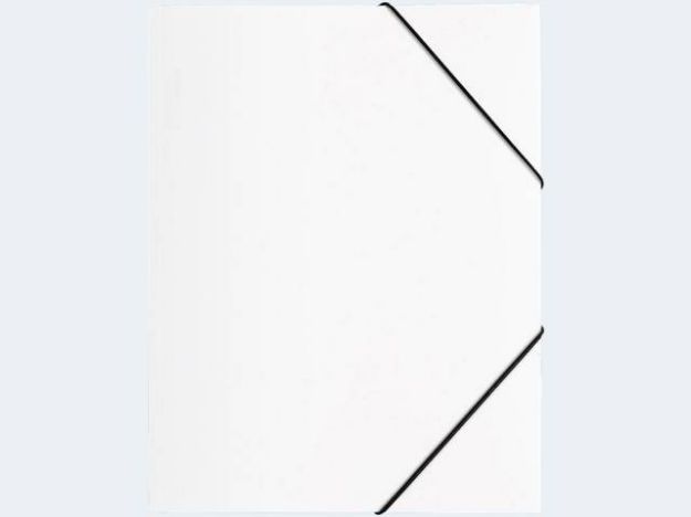 Bild von Gummizugmappe A4 weiss PP 3 Einschlagklappen - 21613-02