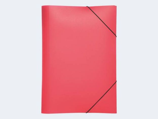 Bild von Gummizugmappe A3 rot PP 3 Einschlagklappen - 21638-03