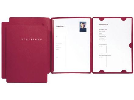 Zeige Details für 1 Stück Bewerbungsmappe Select rot mit Schiene - 22002-01 Bild von 1 Stück Bewerbungsmappe Select rot mit Schiene - 22002-01