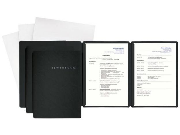 Bild von Bewerbungsset schwarz 3 Mappen und Versandtasc - 22028-04
