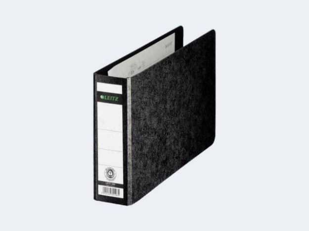 Bild von Ordner A5 quer 1066 schwarz Hartpappe ohne Grifflo - 10660000